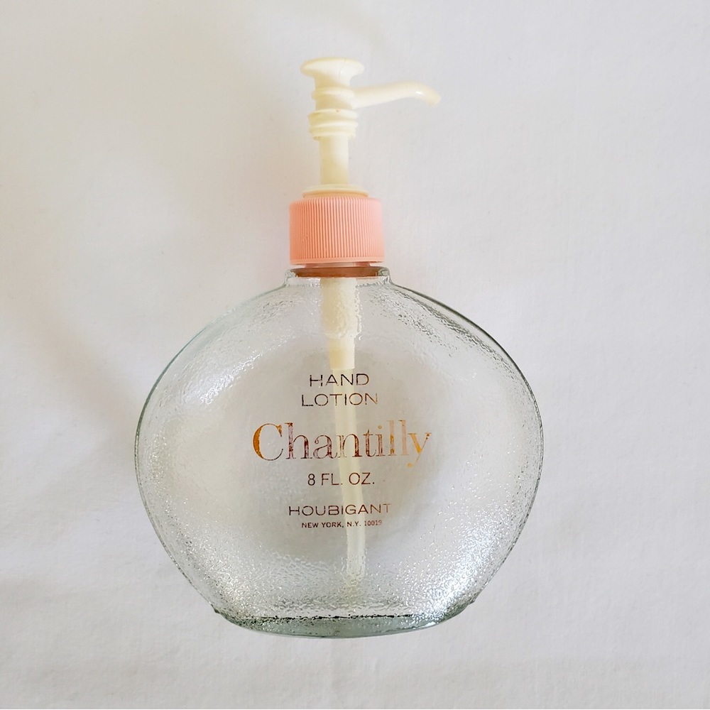 CHANTILLY HOUBIGANT 8oz HAND LOTION PUMP BOTTLE EMPTY